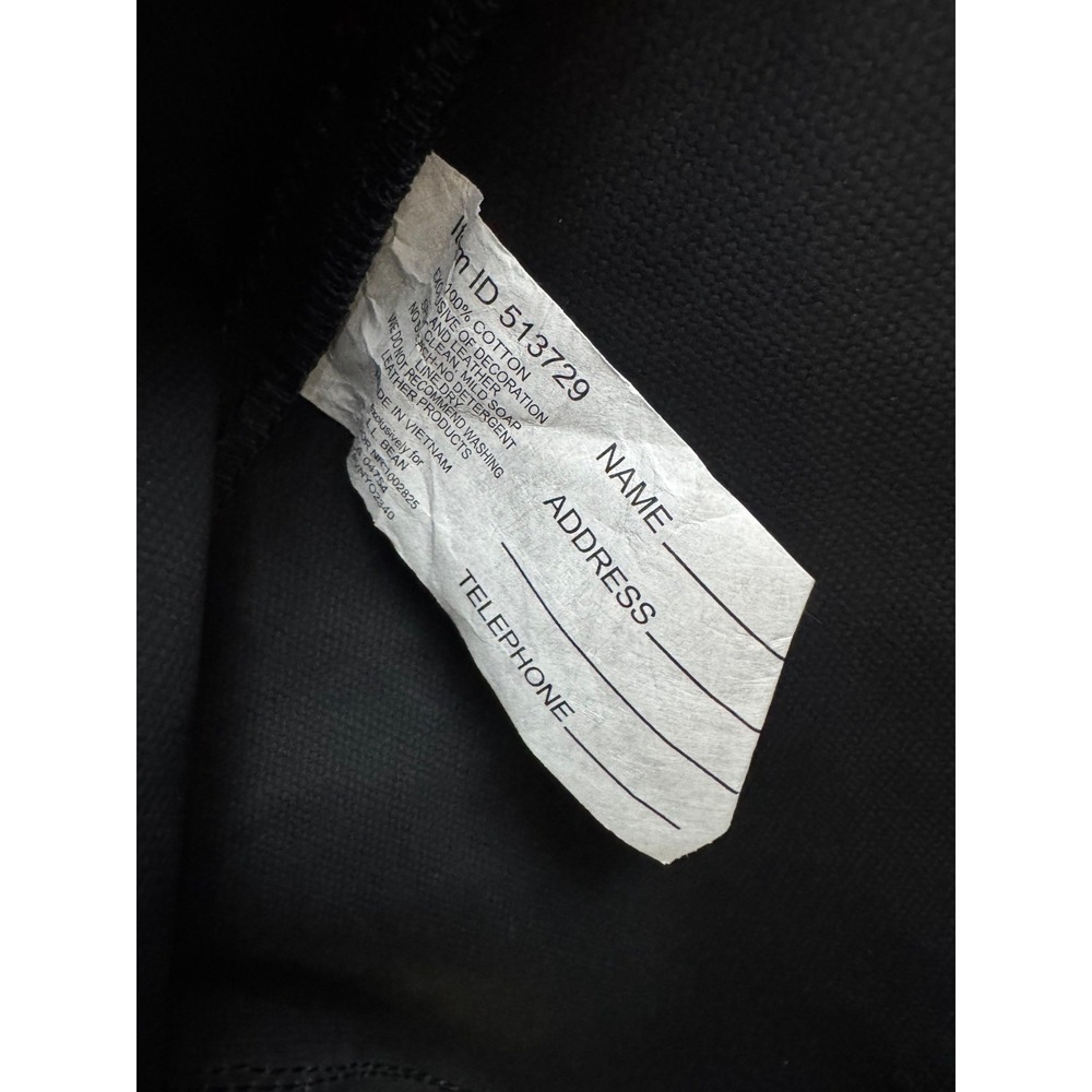 L.L.Bean Nor'easter Canvas Tote Bag Midnight Black Coal Weather Resistant - Picture 7 of 16